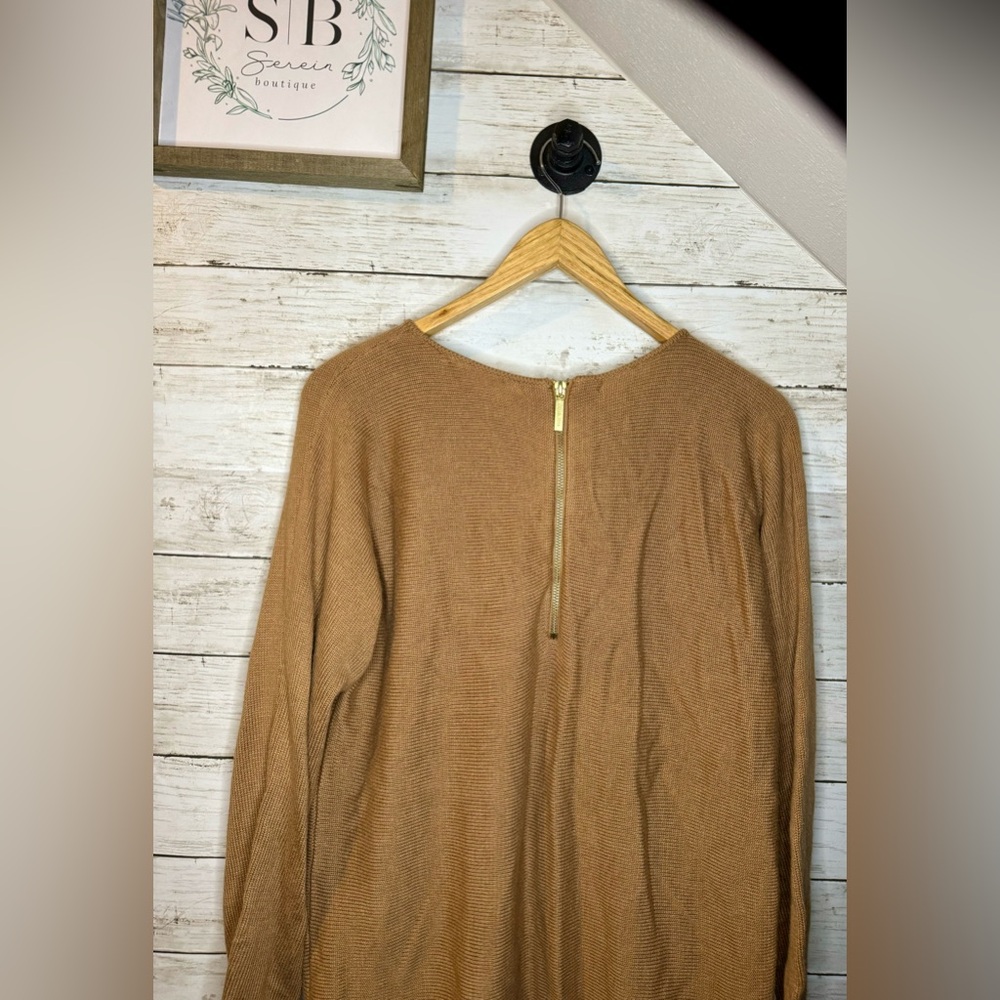 NWT Michael Kors small taupe sweater with zipper in back. New with tags! - Picture 2 of 7